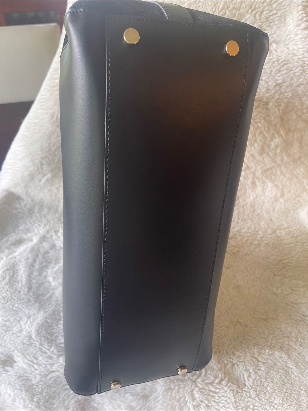 Claudia Firenze - Isadora Black Chamois Women Handbag - Genuine Leather & Suede - Picture 8 of 12
